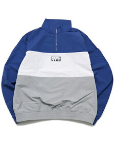 �y���������zPRO CLUB COMFORT TRI-COLOR HALF ZIP TRACK JACKET�y22PC0302-RBL-BLUE�z
