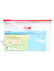 【SALE】ONLY NY PENCIL CASE 3-PACK WHITE/BLUE/YELLOW【ONL23S-PC3P-WBY-MIX】