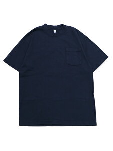 LOS ANGELES APPAREL 6.5oz GARMENT DYED POCKET TEE-NAVY�y1809GD-NVY-NAVY�z