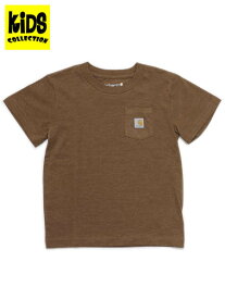 【KIDS】CARHARTT KIDS YTH SS POCKET TEE-CARHARTT BROWN HT【CA6375-D15H-YT-BROWN】