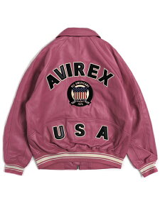 yzAVIREX LIGHT SIGNATURE VARSITY JACKETy783-4950016-090-PINKz