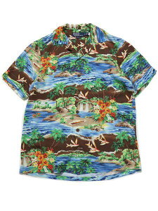 �yCLEARANCE�z�y���������zPOLO RALPH LAUREN CLASSIC F FLY FISH PARADISE CAMP SHIRT�y710904869001-D-MULTI COLOR�z