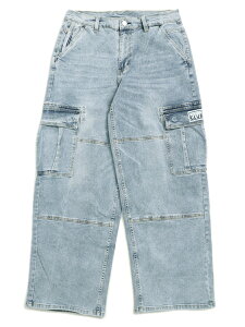 �y���������zPRO CLUB HW BAGGY FIT DENIM CARGO PANT LT STW�y32PC0606-LSW-LIGHT BLUE LWASH�z