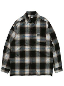 yzCALTOP FL PLAID L/S SHIRT BROWN/IVORY/BLUEyCT-2000FL-BRIBL-BROWNz
