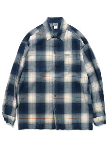 yzCALTOP FL PLAID L/S SHIRT NAVY/IVORY/ORANGEyCT-2000FL-NVIOR-NAVYz