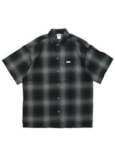 CALTOP FL PLAID S/S SHIRT BLACK/CHARCOLyCT-2000FS-BKCH-CHARCOALz
