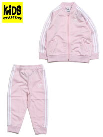 【KIDS】ADIDAS SST TRACK SUIT CLEAR PINK/WHITE【88784-IR6858-LIGHT PINK】
