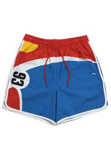 �yCLEARANCE�zPUMA BMW MMS WOVEN CALDER SHORT-POP RED AOP�y624659-20-MULTI COLOR�z