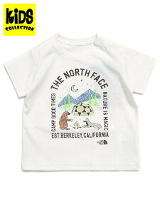 yCLEARANCEzyKIDSzTHE NORTH FACE BABY S/S LUMINOUS CAMP GRAPHIC TEEyNTB32472-OW-CREAMz