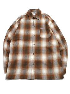 yzCALTOP FL PLAID L/S SHIRT CARAMELyCT-2000FL-CRML-LIGHT BROWNz