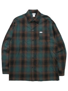 yzCALTOP FL PLAID L/S SHIRT GREEN/BROWNyCT-2000FL-GRBR-GREENz