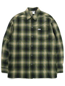 yzCALTOP FL PLAID L/S SHIRT OLIVE/BLACKyCT-2000FL-OVBK-OLIVEz