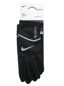 NIKE STORM-FIT GORETEX RUNNING GLOVE-BK/SILVER�yRN4005-042-BLACK�z