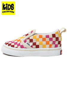 【KIDS】VANS TODDLER SLIP-ON V RETRO RAINBOW CHECKER【VN000D0S705-MULTI COLOR】