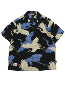 �yCLEARANCE�z�y���������zSCHOTT PINEAPPLE JUICE RAYON SHIRT CRANE�y782-5123018-010-BLACK�z