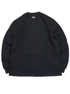 Hanes BEEFY L/S TEE 1P CREW NECK BIG SIZE�yH5186L-090-BLACK�z