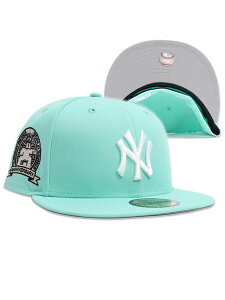 NEW ERA 59FIFTY CS YANKEES 25TH U/GY FB TIF/WHT�y71037916-TIFFANY BLUE�z