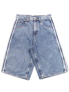 �y���������zADIDAS FIREBIRD ADICOLOR LIGHT WASH DENIM SHORTS-WORN BLUE DENIM�yHM366-KS4975-BLUE�z