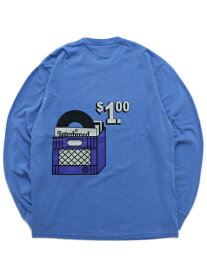 【SALE】INTERBREED IB RECORDS ONE DOLLAR PIGMENT LS TEE【IB22AW-08-BL-BLUE】