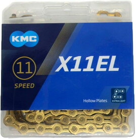 KMC X11EL チタン ゴールド TI-GOLD シマノ互換 ケーエムシー 軽量 チェーン 11S 11速 118リンク 118L ロードバイク マウンテン MTB レース 送料無料