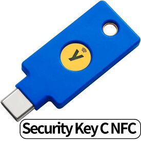 Yubico ユビキー FIDO セキュリティキー ‎Y-400 YubiKey C NFC 2要素認証キー USB NFC FIDO U2F FIDO2 USB Cポート NFC 2ファクター認証 いたずら防止 2段階認証 高耐久性 耐衝撃性 防水 輸入品