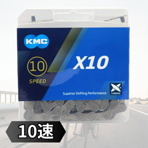 KMC X10 10SPEED ] `F[ 10Xs[h 10s 10 114Links O[ Gray Ai
