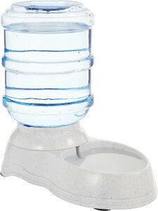 ベーシック ペット用 自動給餌器 重力式 Sサイズ 小 3.5L グレー 父の日