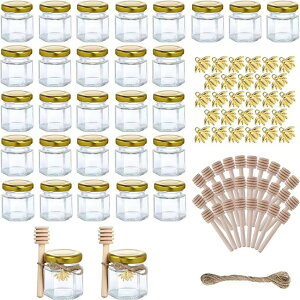 【30個セット!】45ml ハニーポット 蜂蜜 はちみつ ハニー ドレッシング ジャム パスタ 容器 蜂蜜ボトル 保存容器 蓋付き 家庭用 キッチン用 父の日