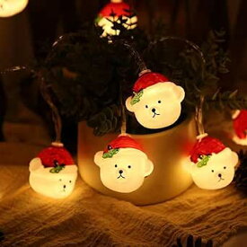 クリスマス飾り ledライト クリスマスツリー 電飾 サンタさん イルミネーションライト 防水 屋内屋外兼用 クリスマス 装飾ledライト （1.5m10電球/3M 20電球) 父の日