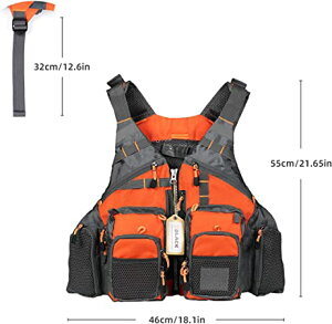 フィッシングベスト フローティングベスト ライフジャケット メッシュベスト カメラマン ジャケット 反射ベルト付き 大人式 調節可能 浮き力材取り外し可 撮影用 多機能 父の日