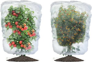 植物保護カバー 2個セット 防虫ネット 防鳥ネット 園芸用ネット 菜園 プランター 花壇適用のホワイト野菜栽培 園芸用ネット 透明 通気性 虫鳥除け網 父の日