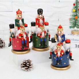 【PT10倍+10%OFFクーポン】くるみ割り人形オルゴール 置物 木製 クリスマス 装飾 彫像 置物モデル デスクトップ コレクション お祝い テーブル ウィンドウ クリスマス装飾 2309 父の日