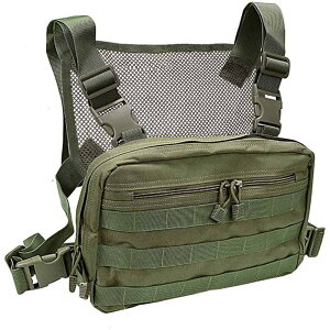 【PT10倍+10%OFFクーポン】チェストバッグ 多機能 戦術チェストバッグ クライミング ヒップホップ 保護ケース ストリート ファッション チェストリグ ウエストバッグクロス ストリートウェア