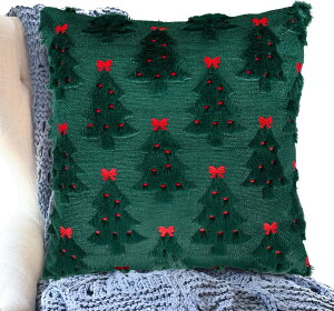 �N���X�}�X �s���[�J�o�[ | 45.7x45.7cm �s���[�P�[�X,�N���X�}�X�O���[�� �z���f�[�f�R���[�V���� - �Ή� �\�t�@ �Q�� �� �t�@�[���n�E�X ���E���W�`�F�A �t�F�X�e�B�o�� �n�E�X�E�H�[�~���O 