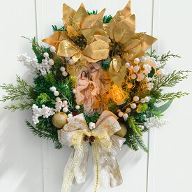 クリスマスリース 室内用,キリスト降誕祭装飾 おしゃれ クリスマス飾り - LEDライト付き 休日用リース - リビング 寝室 キッチン 玄関 暖炉 ウェディングパーティー用 ボタン電池（別売）