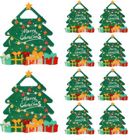 クリスマス ラッピング 袋 プラスチック製 おしゃれ ラックリスマスギフト 10個入れ クリスマスツリースの造型チョコレート お菓子ラッピング 袋 (クリスマスツリースタイル)