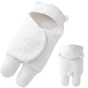 おくるみ 冬 もこもこ 寝袋 赤ちゃん 新生児 くま ベアー かわいい オシャレ おしゃれ お洒落 シンプル 可愛い 男の子 女の子 秋冬 出産祝い ピンク ブルー ホワイト ブラウン レッド