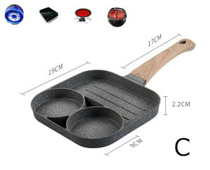 目玉焼き フライパン 仕切り付き IH対応 フリー 4つ穴 フライパン マルチパン くっつかない 洗いやすい 大判焼き器 お弁当 今川焼き