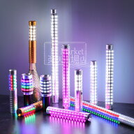 LED シャンパンボトルライト 光る ボトルストッパー 【60cm/充電式】 スティックライト 爆閃 ストロボ 演…