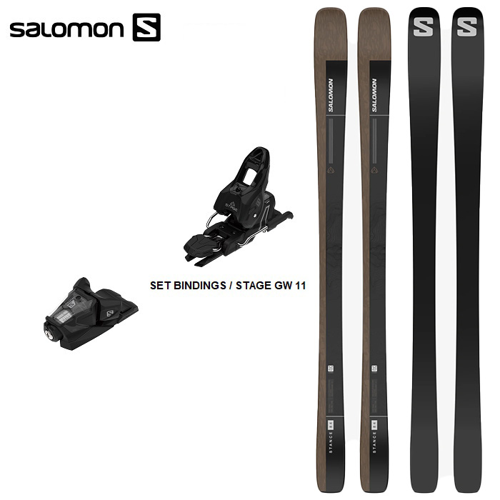 楽天市場】SALOMON サロモン スキー板 STANCE 84 + STAGE GW 11(Black 