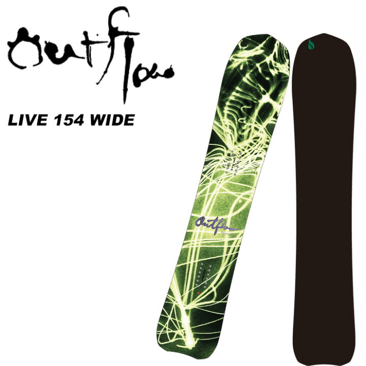 楽天市場】OUTFLOW アウトフロー スノーボード 板 LIVE 154 WIDE 23-24 