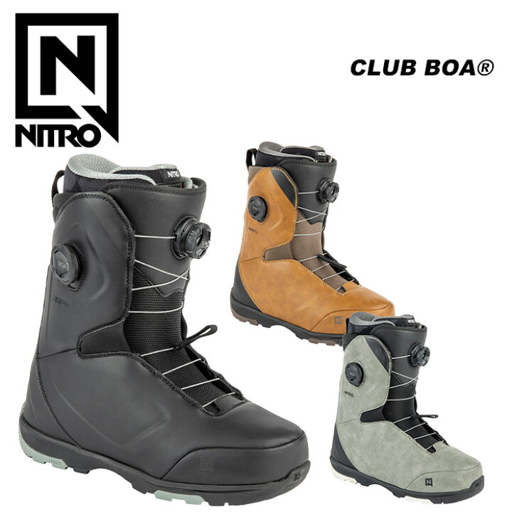 楽天市場】NITRO ナイトロ スノーボード ブーツ CLUB BOA Brown 23-24  
