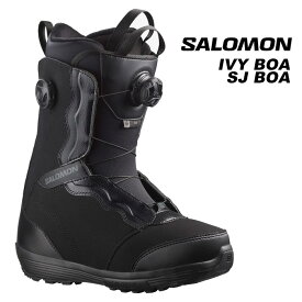 SALOMON サロモン スノーボード ブーツ IVY BOA SJ BOA BLACK Black/Black/Castlerock Gray 23-24 モデル レディース
