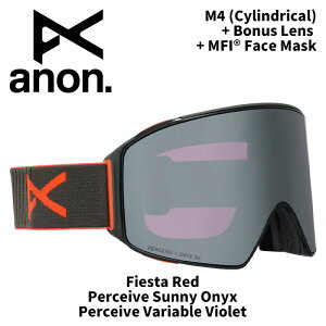 ANON Am S[O M4 (Cylindrical) + Bonus Lens + MFI Face Mask Red/Perceive Sunny Onyx 25-26fyԕisiz