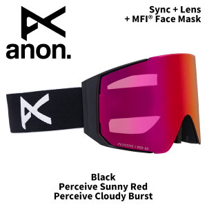 ANON Am S[O Sync + Lens + MFI Face Mask Black/Perceive Sunny Red 25-26fyԕisiz