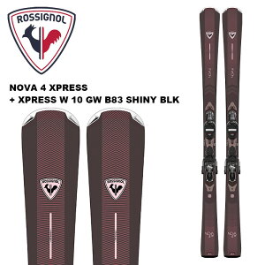ROSSIGNOL Vj[ XL[ NOVA 4 XPRESS + XPRESS W 10 GW B83 SHINY BLACK rfBOZbg 24-25 f fB[X@fBX@p