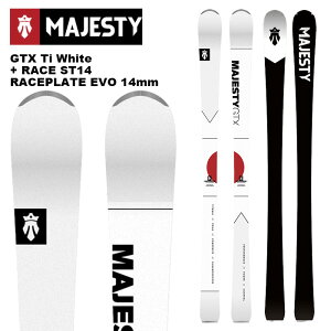 Majesty �}�W�F�X�e�B �X�L�[�� GTX TiWhite + RACE ST14 RACEPLATE EVO 14mm �r���f�B���O�Z�b�g 24-25���f��