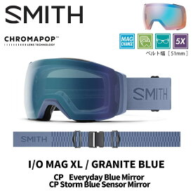 SMITH スミス ゴーグル I/O MAG XL / GRANITE BLUE / CP EVERYDAY BLUE MIRROR 25-26モデル【返品交換不可商品】
