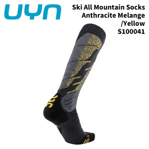 UYN S100041 �E�B�� �\�b�N�X Ski All Mountain Socks Anthracite Melange/Yellow 25-26���f��