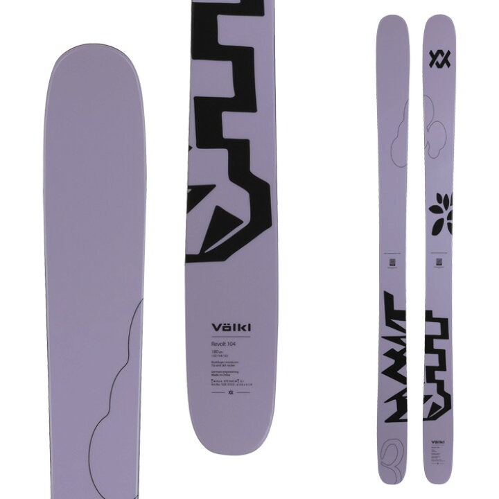 楽天市場】Volkl フォルクル スキー板 REVOLT 104 板単品 25-26 モデル 